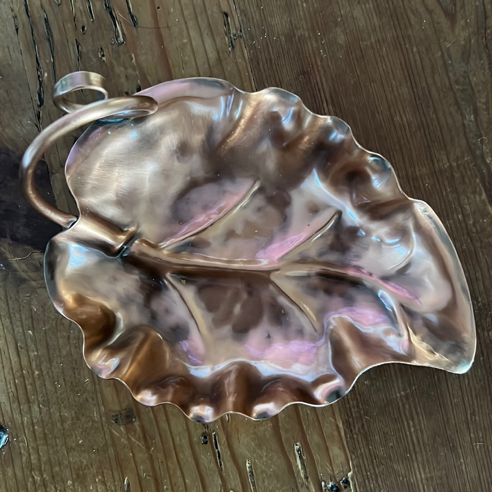 Gregorian Copper Leaf Dish/Tray